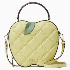KATE SPADE Honeycrisp Apple CROSSBODY BAG! Quilted Leather Novelty Collectible